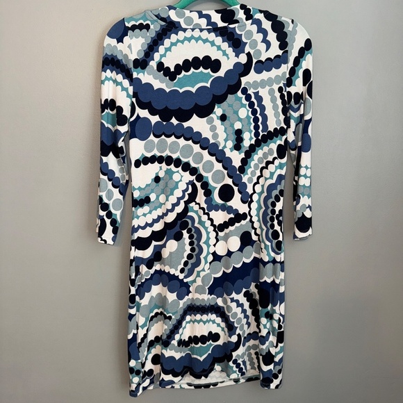 EUC Boden Jewel Bib V Neck Jersey Shift Dress Size 4 - Picture 5 of 6